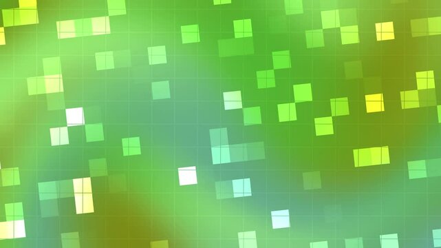 Pixel Paradise: A World Built from Soft Green Blocks