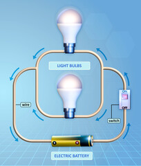 Parallel electric circuit diagram