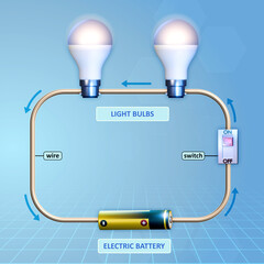 Series electric circuit diagram