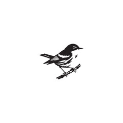**"Bright Yellow Warbler Vector Silhouette: Cheerful Songbird Design Featuring Compact Body, Upright Posture, and Delicate Details in Clean, Minimalist Style for Crafts and Digital Art"**
