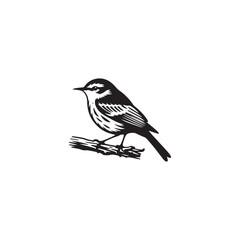 **"Bright Yellow Warbler Vector Silhouette: Cheerful Songbird Design Featuring Compact Body, Upright Posture, and Delicate Details in Clean, Minimalist Style for Crafts and Digital Art"**

