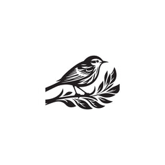 **"Bright Yellow Warbler Vector Silhouette: Cheerful Songbird Design Featuring Compact Body, Upright Posture, and Delicate Details in Clean, Minimalist Style for Crafts and Digital Art"**
