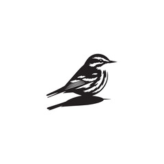 **"Bright Yellow Warbler Vector Silhouette: Cheerful Songbird Design Featuring Compact Body, Upright Posture, and Delicate Details in Clean, Minimalist Style for Crafts and Digital Art"**
