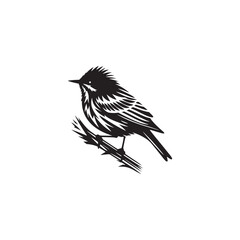 **"Bright Yellow Warbler Vector Silhouette: Cheerful Songbird Design Featuring Compact Body, Upright Posture, and Delicate Details in Clean, Minimalist Style for Crafts and Digital Art"**
