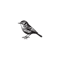 **"Bright Yellow Warbler Vector Silhouette: Cheerful Songbird Design Featuring Compact Body, Upright Posture, and Delicate Details in Clean, Minimalist Style for Crafts and Digital Art"**

