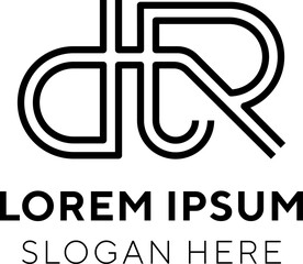 Dynamic and modern monogram design with a racing spirit (editable outlines). Perfect for automotive brands, driving apps, or high-speed concepts.