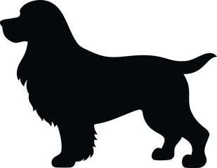 american cocker spaniel dog silhouette 