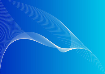Obraz premium abstract blue background with a composition of lines combined to create a shiny and mysterious figure