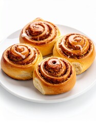 Fototapeta premium four cinnamon rolls