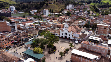 Guarne, Antioquia - Colombia. June 2, 2025. Our Lady of Candelaria Parish. Construction began in...