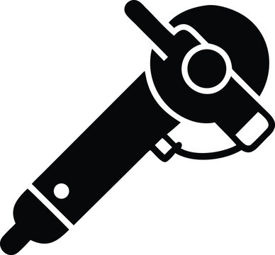 black angle grinder tool icon clip art preview