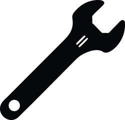 metal wrench silhouette