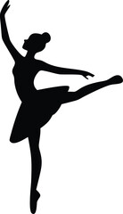 silhouette of ballet dancer