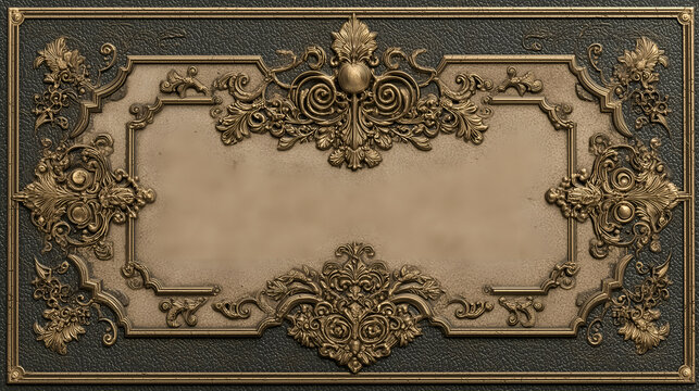 Luxurious Ornate Wedding Invitation with Classic Frame and Victorian Elegance - Premium Design & Decor