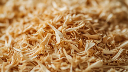 Close-up of dry bellflower root in natural brown and beige tones. A key ingredient in Korean traditional herbal medicine and healthy cooking, presented as an isolated studio shot for versatile use.
