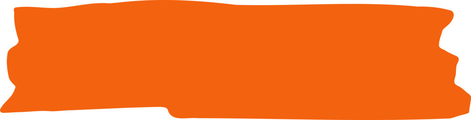 Deep Orange Rectangular Tape Piece