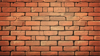 Brick wall background. Realistic brick wall vector illustration with detailed texture. Seamless brick wall.