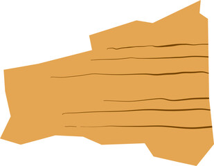 Small Square Torn Scrap With Lined Texture