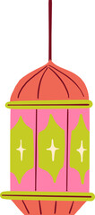 Hanging Ramadan Lantern With Islamic Motif