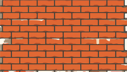 Brick wall background. Brick wall texture. Vector illustration. 
