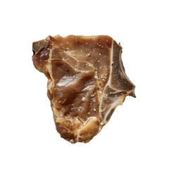 Dried meat slice with rich texture and seasoning, showcasing savory appearance that evokes sense of gourmet flavor and culinary delight. Perfect for charcuterie boards or snacking
