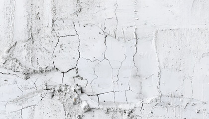 Concrete wall texture with Small Cracks. Close-up of a white wall with cracks. Cracked wall. 