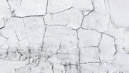Obraz premium Concrete wall texture with Small Cracks. Close-up of a white wall with cracks. Cracked wall. 