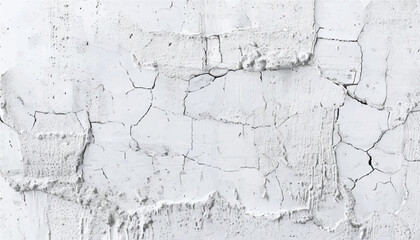 Concrete wall texture with Small Cracks. Close-up of a white wall with cracks. Cracked wall. 