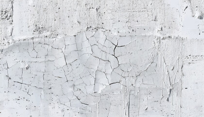 Concrete wall texture with Small Cracks. Close-up of a white wall with cracks. Cracked wall. 