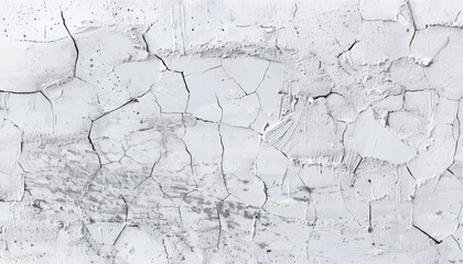Concrete wall texture with Small Cracks. Close-up of a white wall with cracks. Cracked wall. 