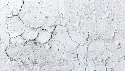 Concrete wall texture with Small Cracks. Close-up of a white wall with cracks. Cracked wall. 