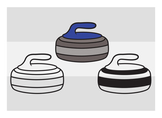 Curling Rocks SVG Silhouette Bundle, Curling Rocks Silhouette, Sports Svg, Curling Svg, Winter Sports Svg, Curling Png, Curling Svg Images, Cut Files