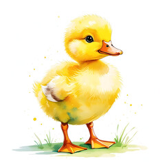 Adorable Watercolor Baby Animals, Generative Ai