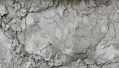 Cracked concrete wall texture background. Rough dirty surface. Cracked damaged wall. Grey cement background. 