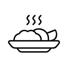 A steaming dish with food on a plate showing a meal ready to be served and enjoyed by someone today