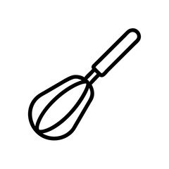 A simple outline graphic showing a kitchen utensil used for mixing ingredients and making food items