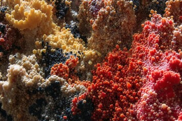 Fototapeta premium Colorful Abstract Coral Reef Texture Generative AI Art Background