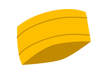 Headband Summer Head Fashion accessory clothing technical illustration. Vector headgear for Men, women, unisex style, flat template CAD mockup sketch outline isolated