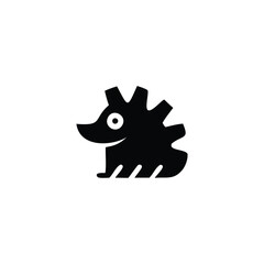 Cute Hedgehog Warrior Logo. Adorable Animal Mascot in Warrior Costume
