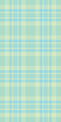Tape fabric tartan pattern, mat seamless vector check. Rectangle plaid textile texture background in light and cyan colors.