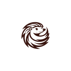 Clean and Elegant Hedgehog Logo.  Versatile Design for Creative, Tech, and Animal Brands