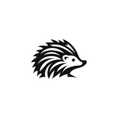Obraz premium Minimalist and Modern Hedgehog Logo Design for Business Branding
