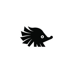 Geometric Hedgehog Logo – Simple and Modern Vector Design for Branding