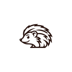Adorable Smiling Hedgehog Logo Design for Kids and Brands