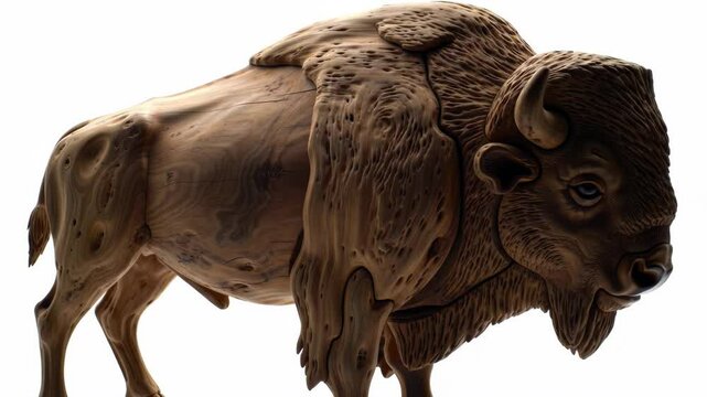 Bison profile studio shot