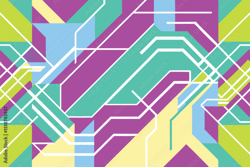 Aufkleber abstract colorful geometric design with transparent elements for diverse applications