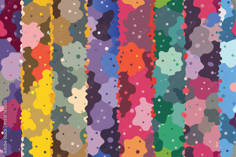 Poster abstract colorful pattern with rounded shapes and transparency for creative designs