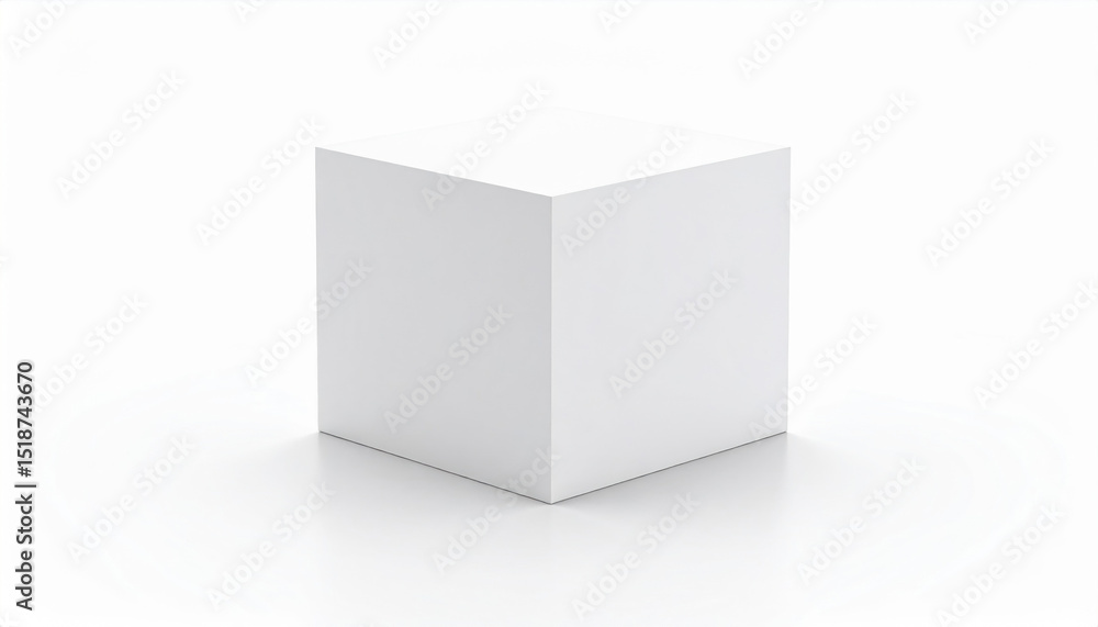 Aufkleber pristine stark white cube devoid of any decoration serves as blank backdrop, creating high fidelity 