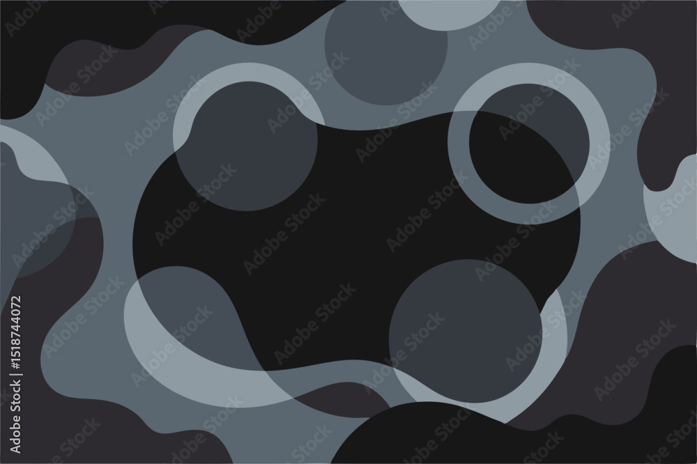 Poster abstract fluid forms in grayscale creating a modern and elegant graphic design
