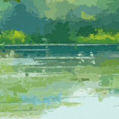 Various oil paintings, flowers, chrysanthemums, landscapes, ducks, boats, boats, butterflies, cats, dogs, lakes, and ponds